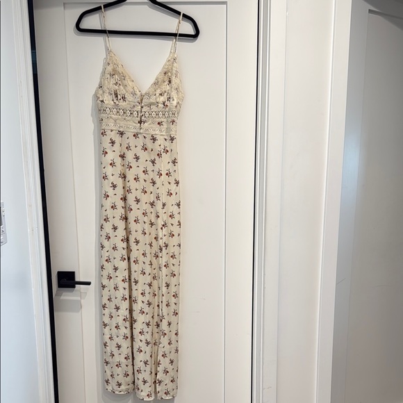 Free People Cream Floral Maxi Dress - Picture 1 of 7